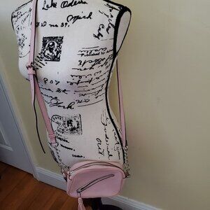 Sanctuary Pink Pebbled Leather Crossbody Bag